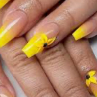 Nail Art Yellow