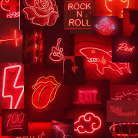 Neon Red Aesthetic
